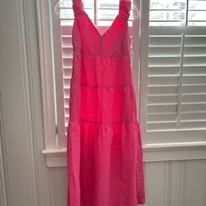 Vibrant Pink Sleeveless Dress